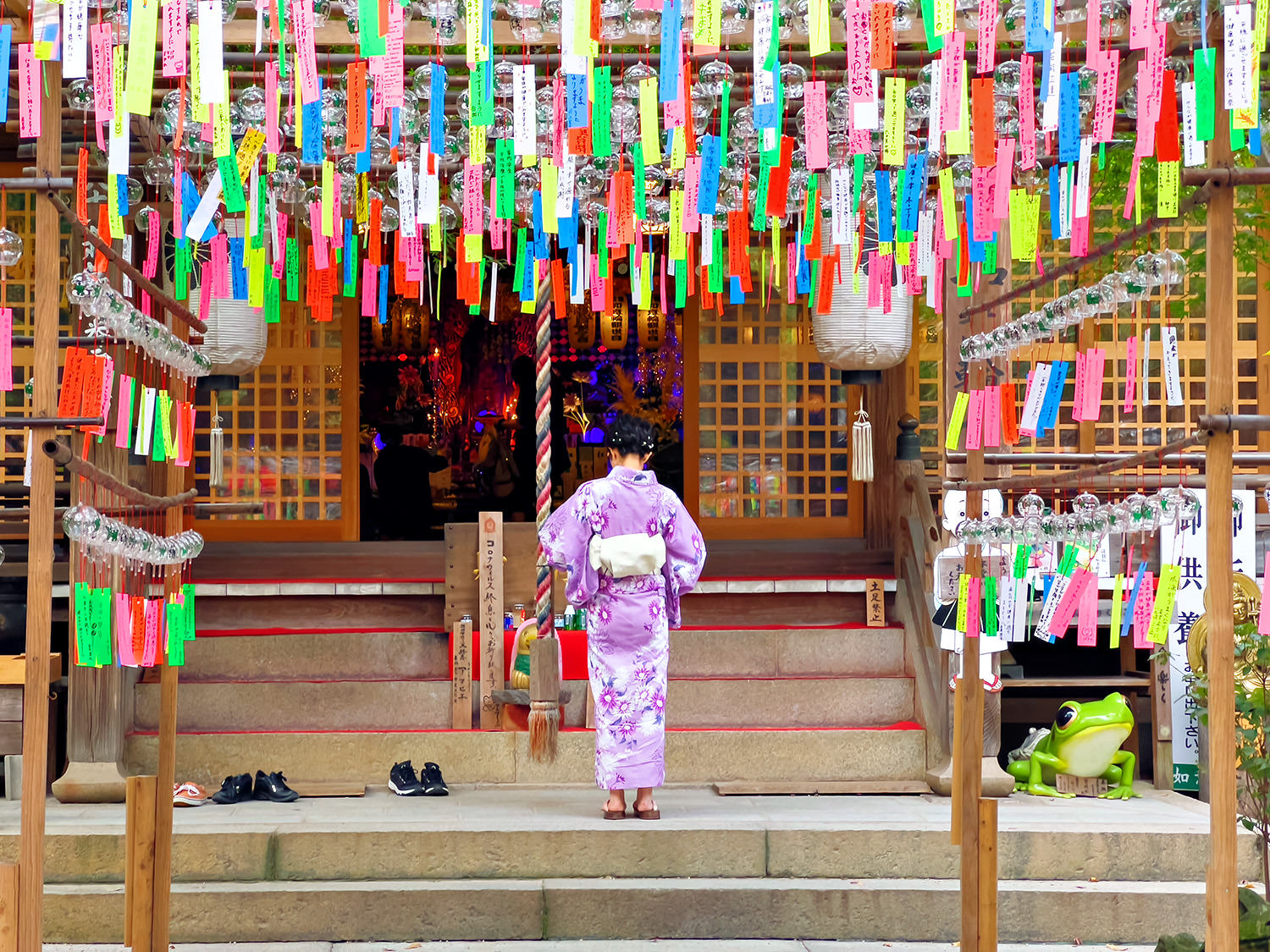 小郡市にある如意輪寺の風鈴まつりで、心と体を癒そう！