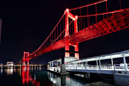 Wakato Bridge Illumination 2025: The “Crimson Torch” of Kitakyushu